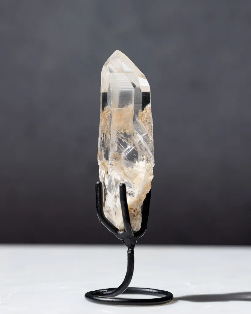 Lemurian Garden Quartz With Rutile On Stand 25g