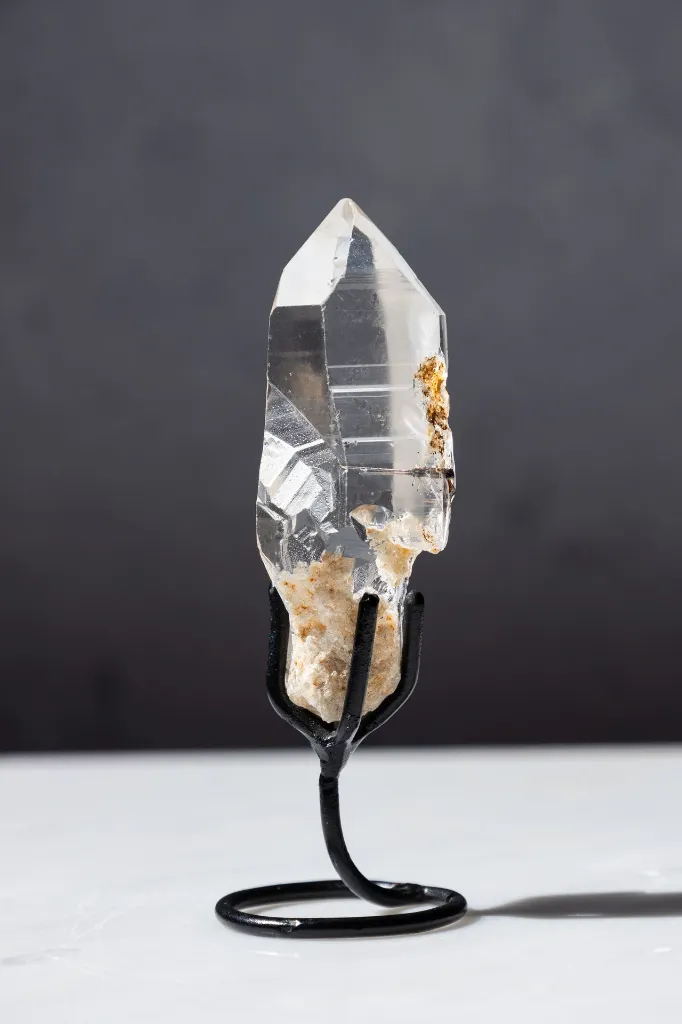 Lemurian Garden Quartz With Rutile On Stand 25g
