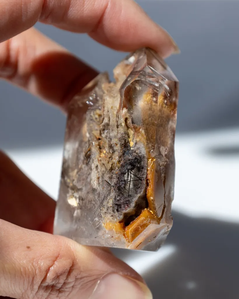 Garden Quartz Tower 85g with Rutile Inclusions