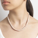 Pink Mesh Jasper Gemstone Necklace 