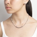 Labradorite Gemstone Necklace with Black Pearls