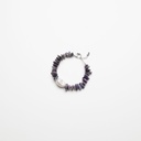 Charoite Bracelet with White Keshi Pearl