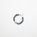 Blue Apatite Bracelet with White Keshi Pearl