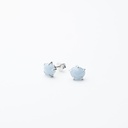 Aquamarine Sterling Silver Stud Earrings
