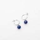 Lapis Lazuli Round Drop Earrings
