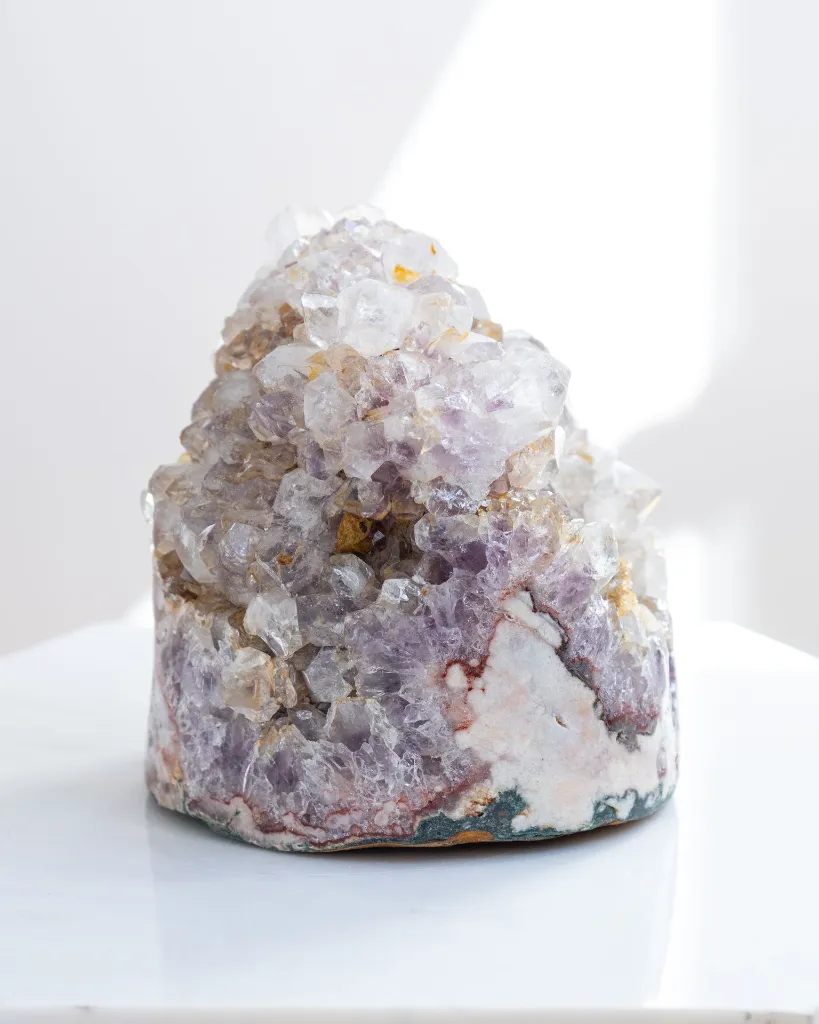 [NATC1045] Large Pink Amethyst Freeform Crystal Cluster