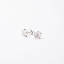 Rose Quartz Sterling Silver Stud Earrings