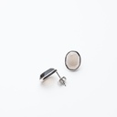 Smokey Quartz Oval Stud Earrings