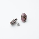 Pink Rhodonite Cabochon Earrings
