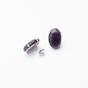 Dark Amethyst Cabochon Earrings