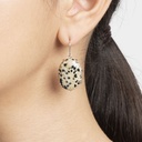 Dalmatian Jasper Oval Earrings