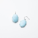 Turquoise Howlite Oval Earrings