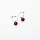 Fuchsia Tiger Eyes Drop Earrings