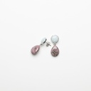 Pink Rhodonite Drop Earrings