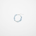 Aquamarine Gemstone Bracelet with White Keshi Pearl