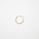 Pink Opal Gemstone Bracelet with White Keshi Pearl