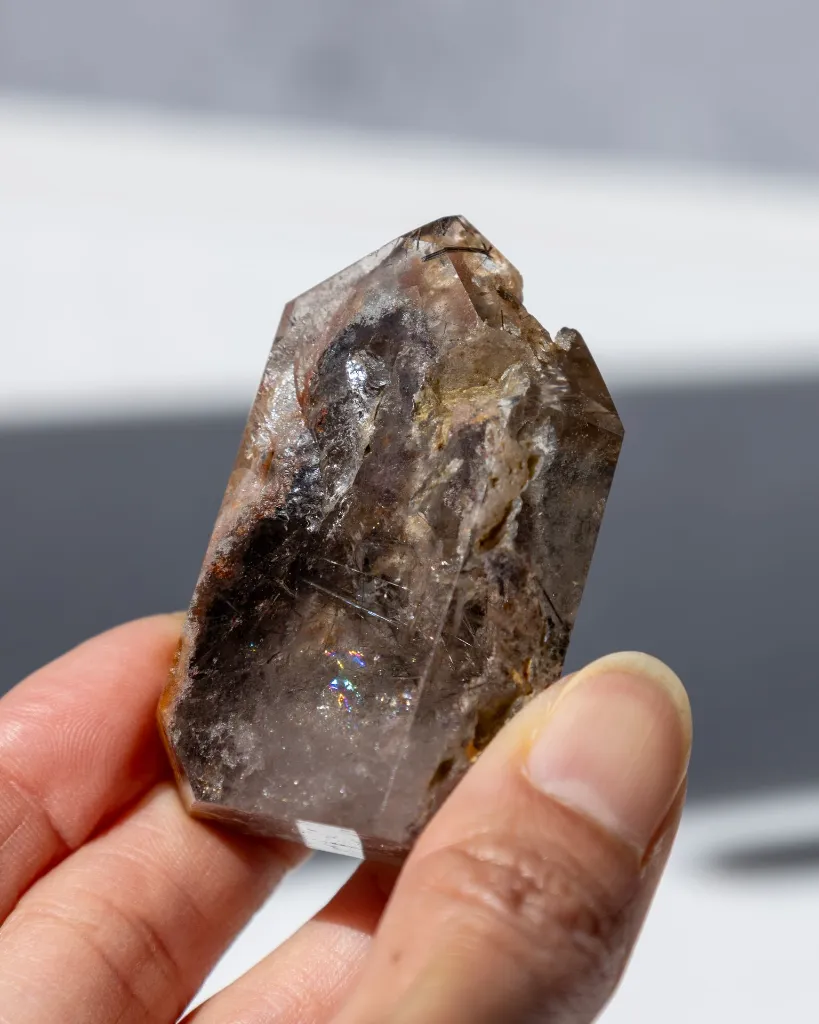 [NATC1090] Garden Quartz Tower 85g with Rutile Inclusions
