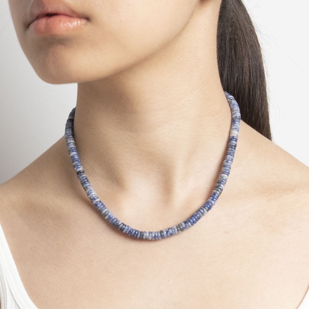 [NATN1027S-2] Blue Sodalite Gemstone Necklace