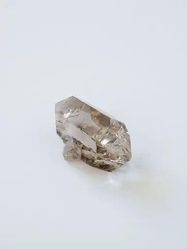 [NATC1154] High Quality Clear Quartz With Light Smoky Rainbow Manifestation And Raw Side 62g